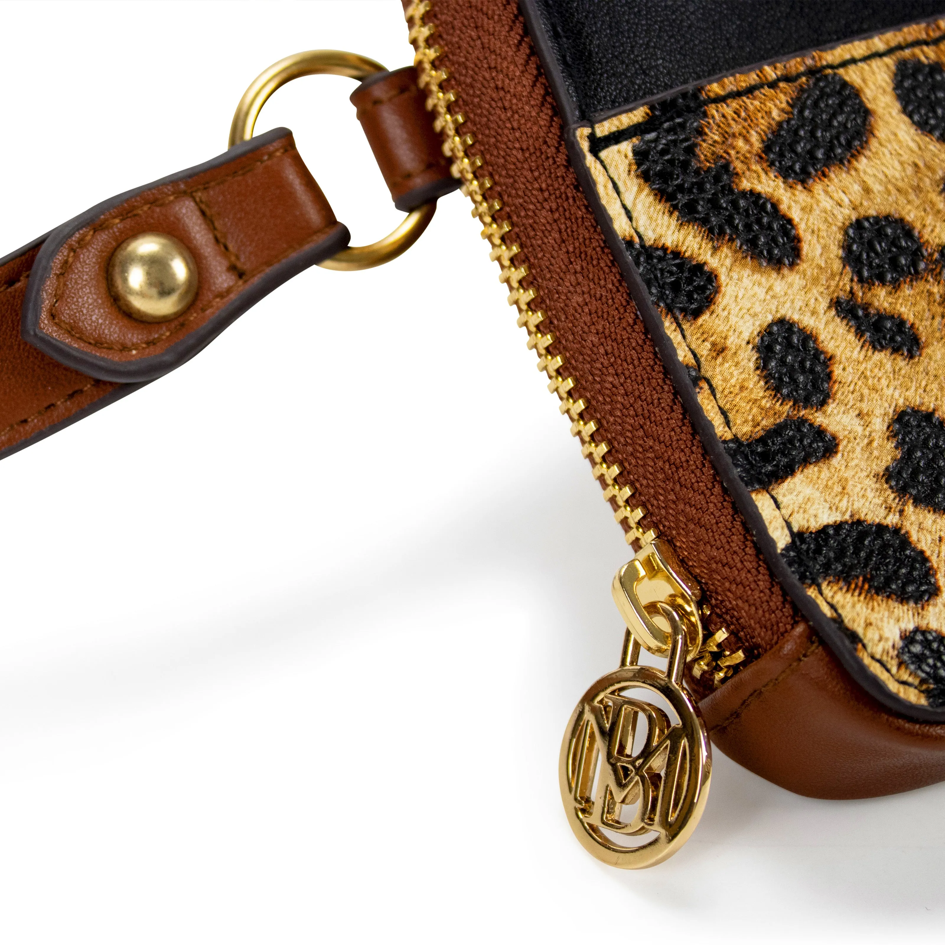 BADGLEY MISCHKA Leopard Vegan Leather Pouch Belt Bag