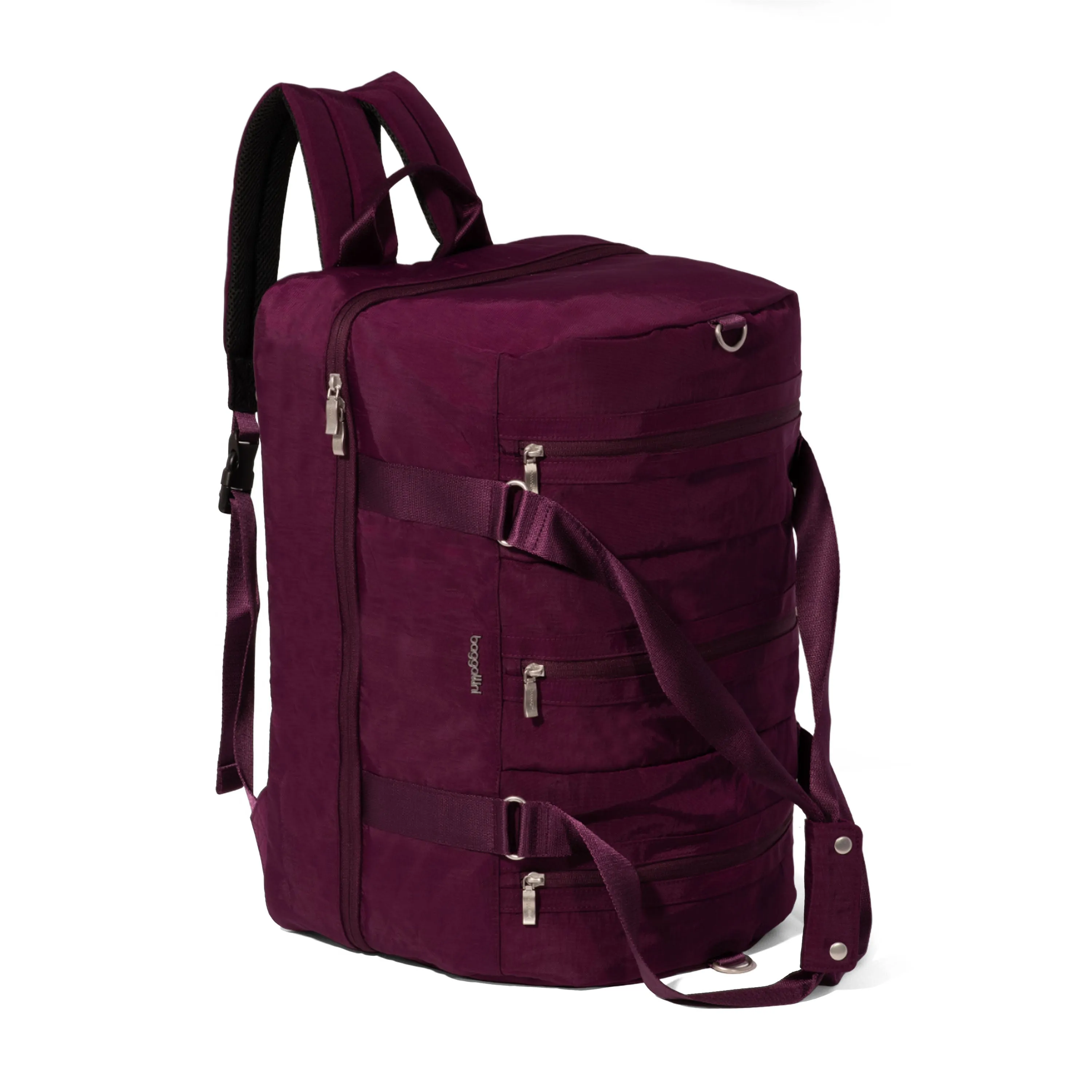 baggallini MultiZip Convertible Duffel Bag Backpack