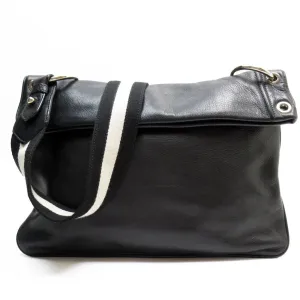 Bally    Leather Canvas Shoulder Bag (Pre-Owned)