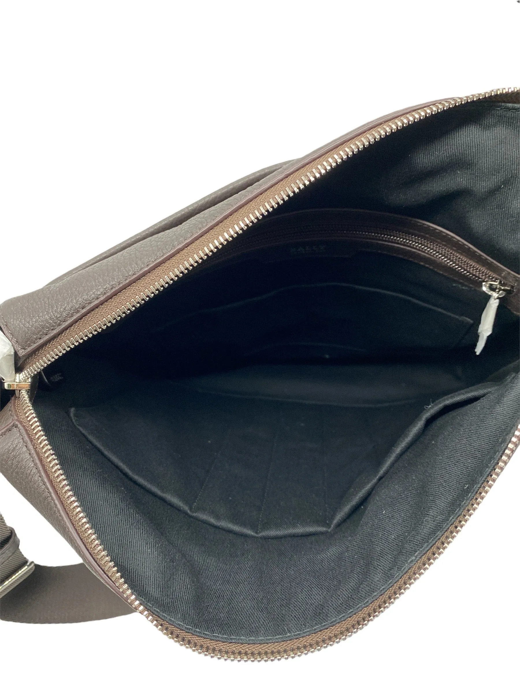 Bally Miston Men's 6216297 Coffee Leather Cross Body Bag