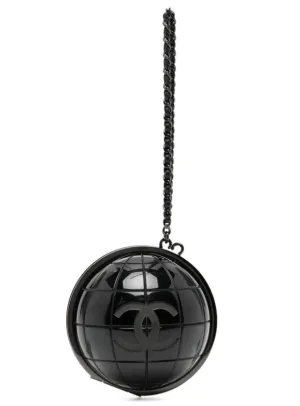 Black Globe Minaudi??re Clutch
