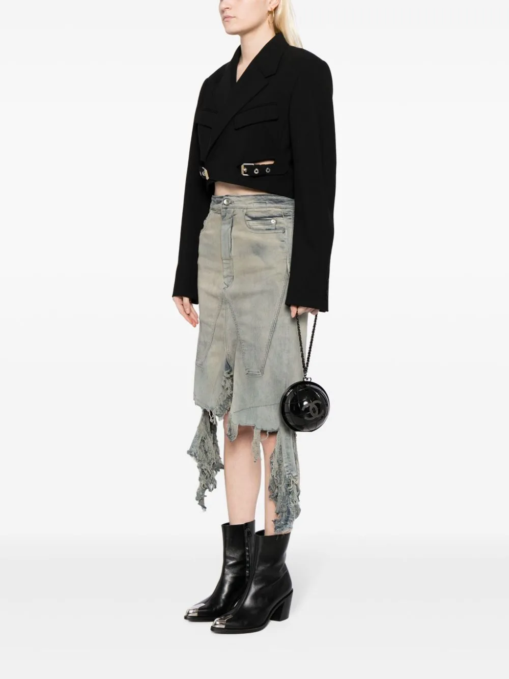 Black Globe Minaudi??re Clutch