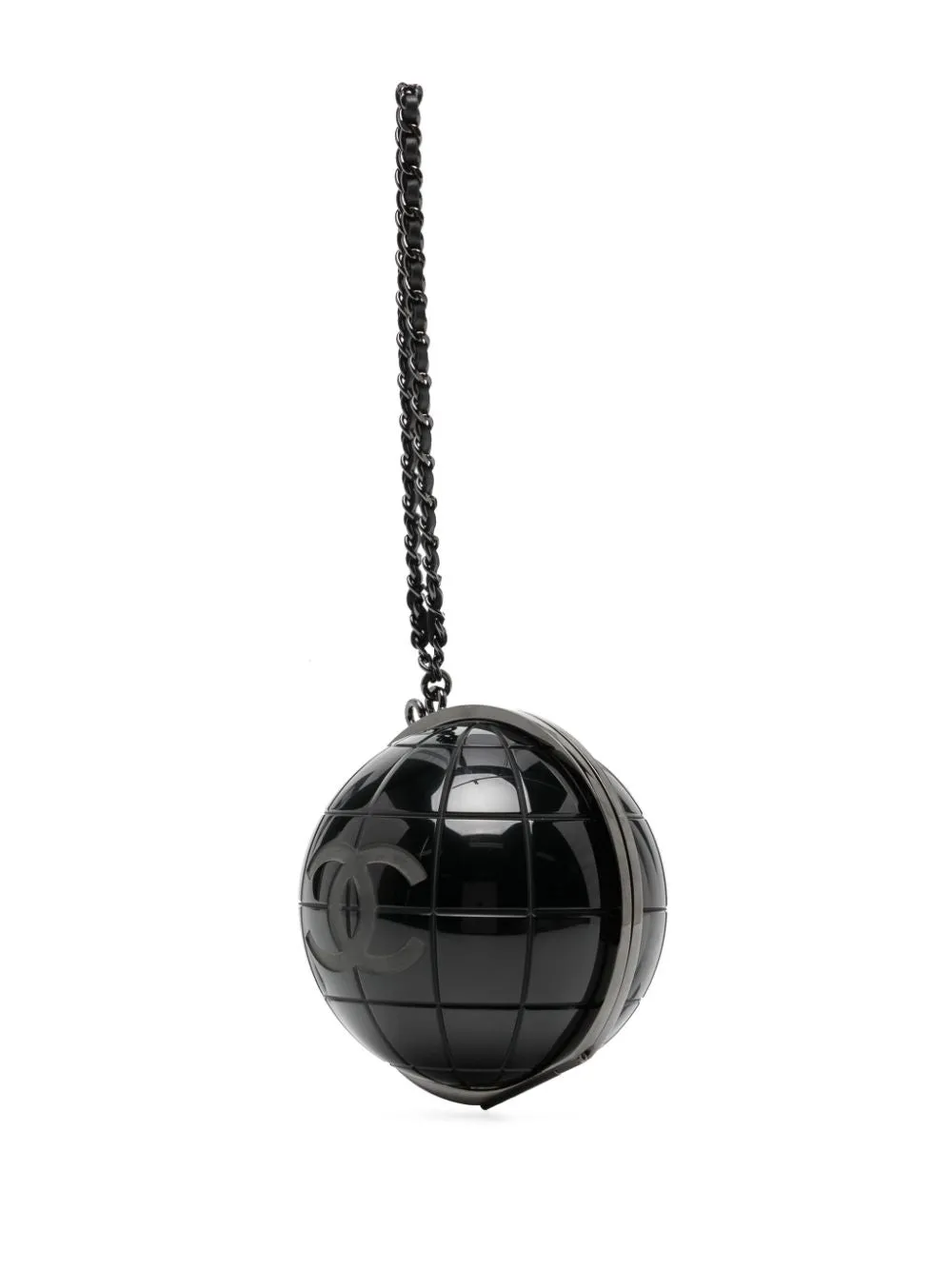 Black Globe Minaudi??re Clutch