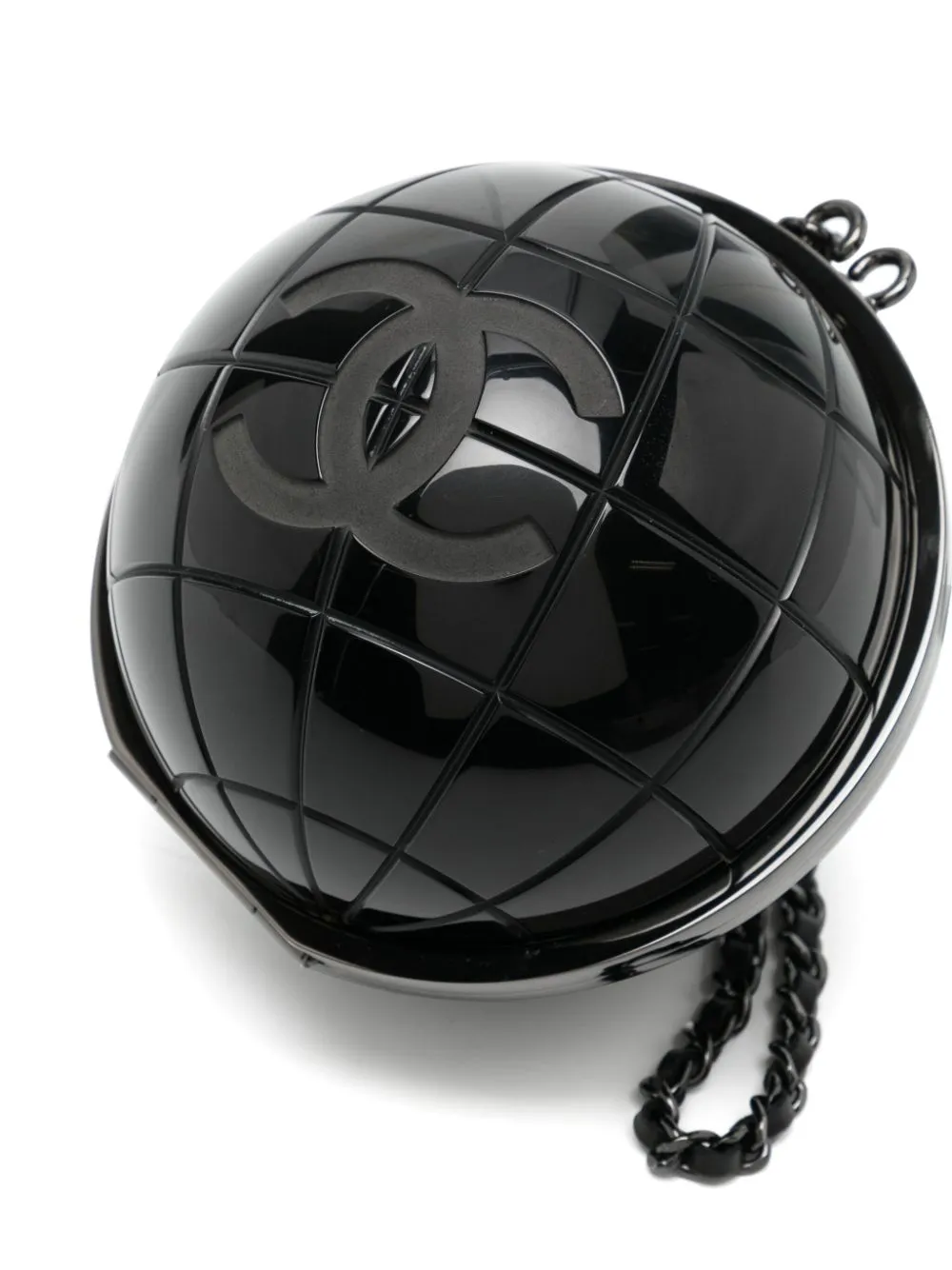 Black Globe Minaudi??re Clutch