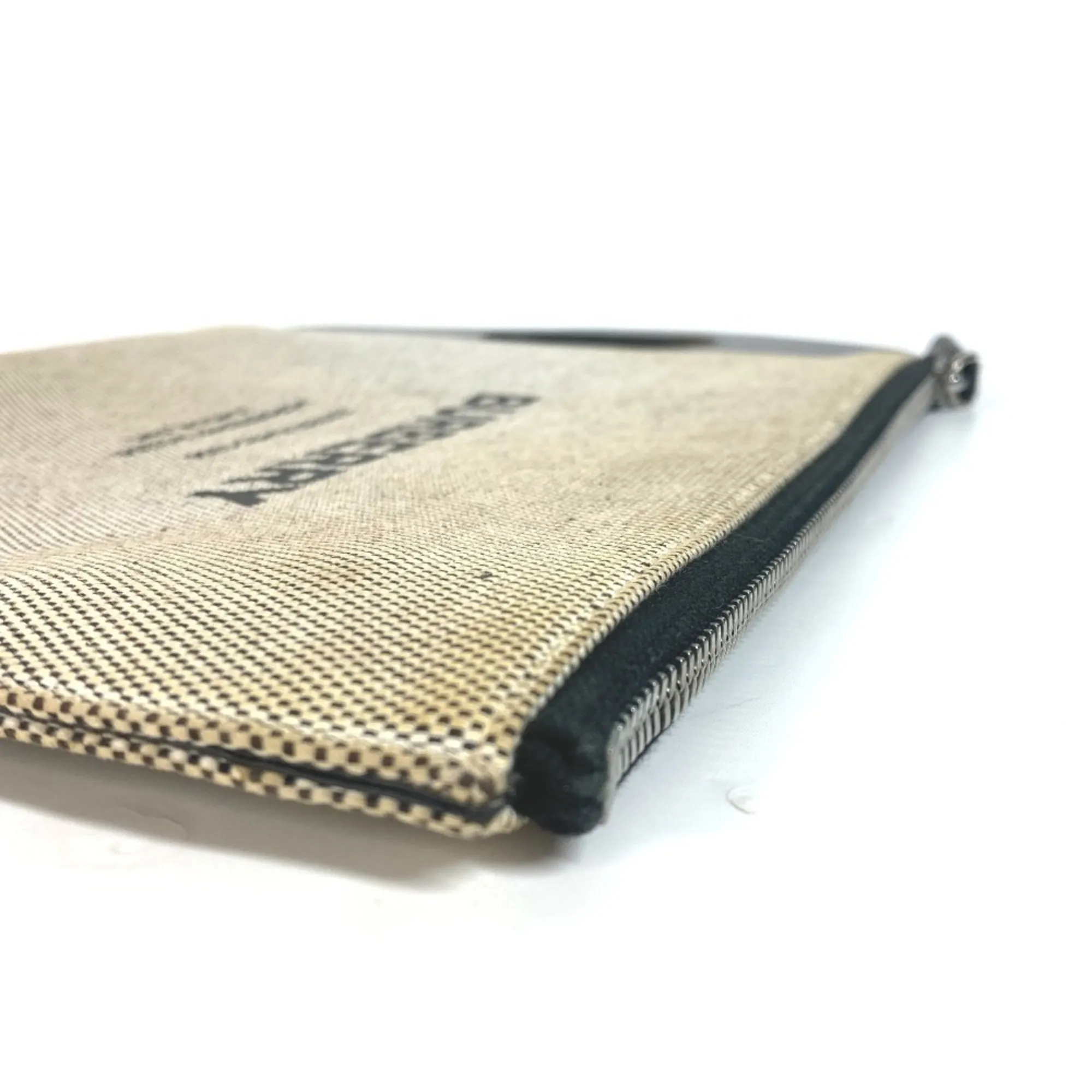 Burberry   Canvas Leather Clutch Bag Handbag (Pre-Owned)