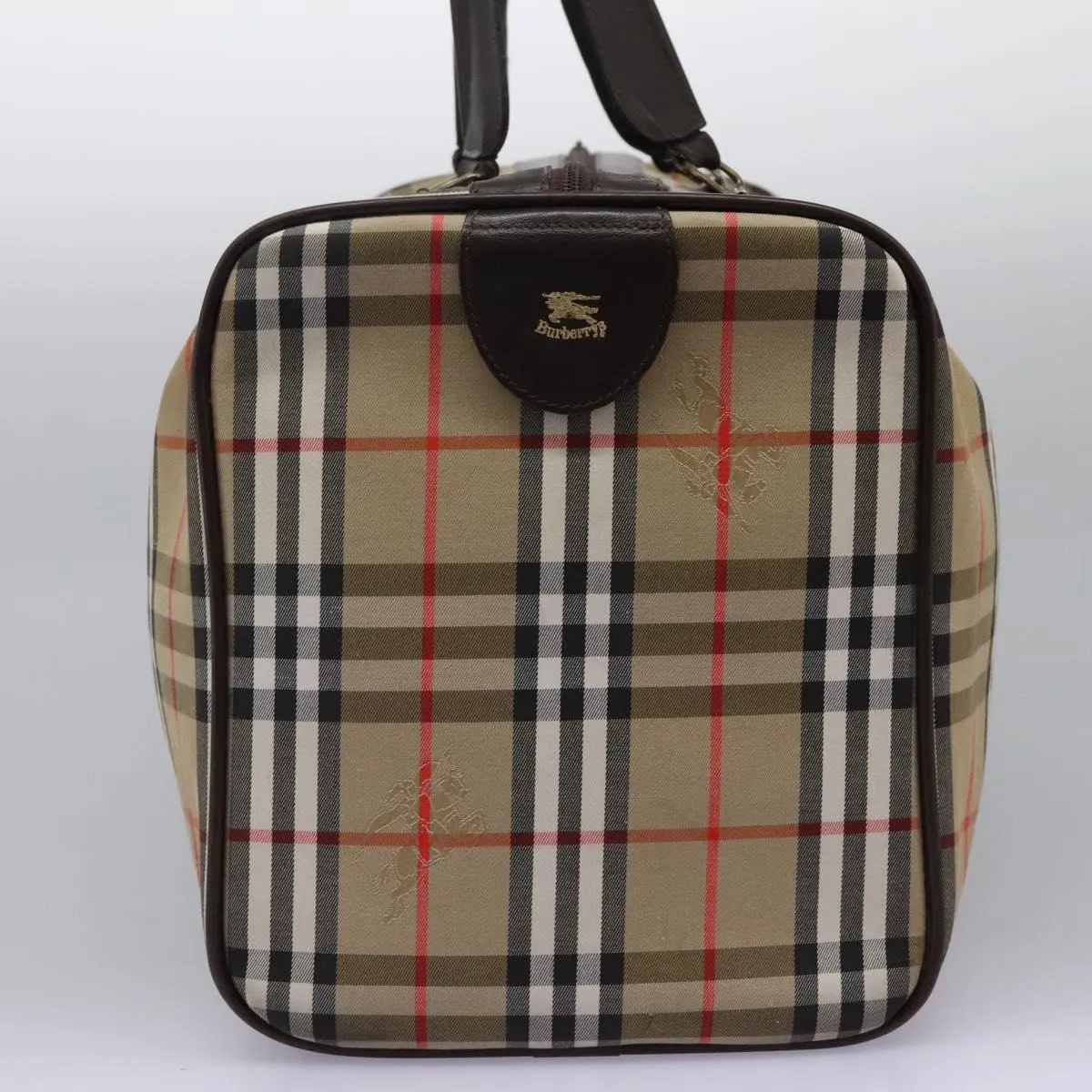 Burberry Haymarket Canvas Travel Bag (Pre-Owned)