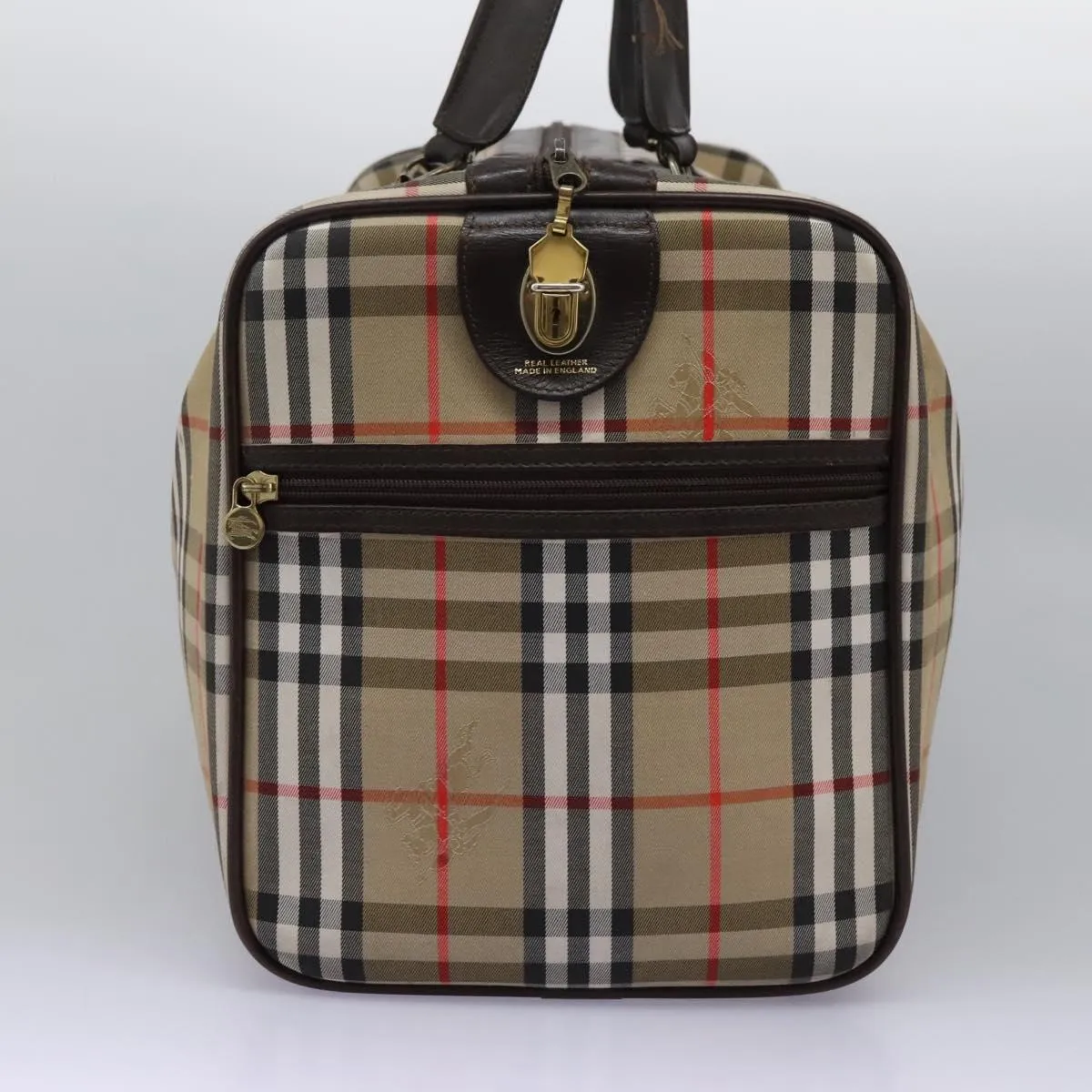 Burberry Haymarket Canvas Travel Bag (Pre-Owned)