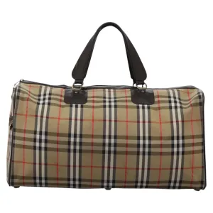 Burberry Haymarket Canvas Travel Bag (Pre-Owned)