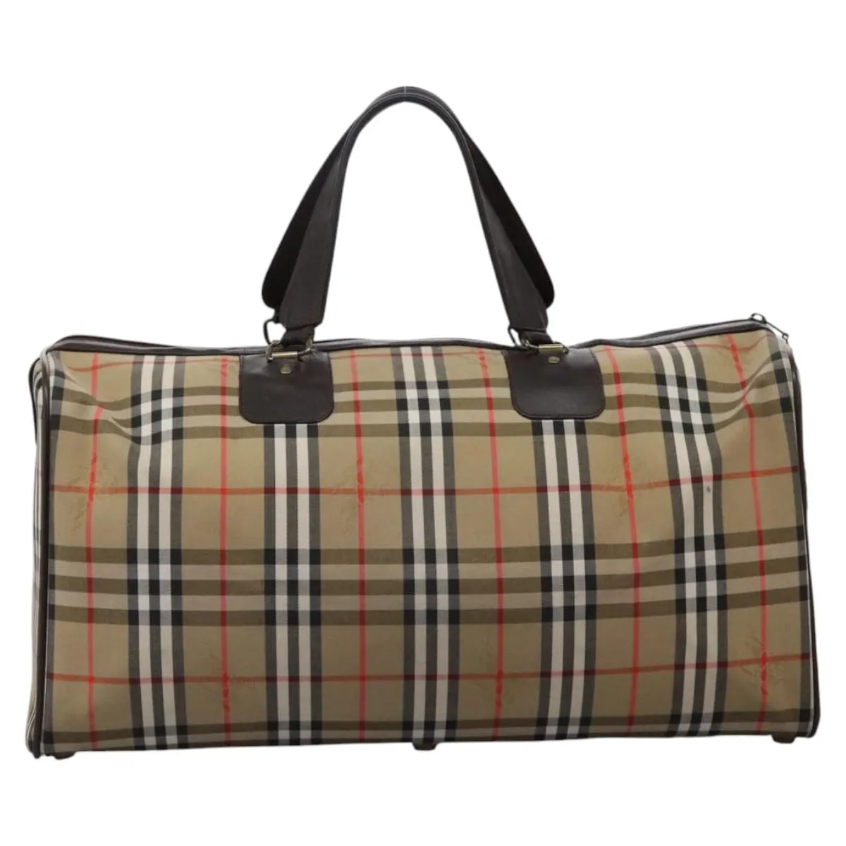 Burberry Haymarket Canvas Travel Bag (Pre-Owned)