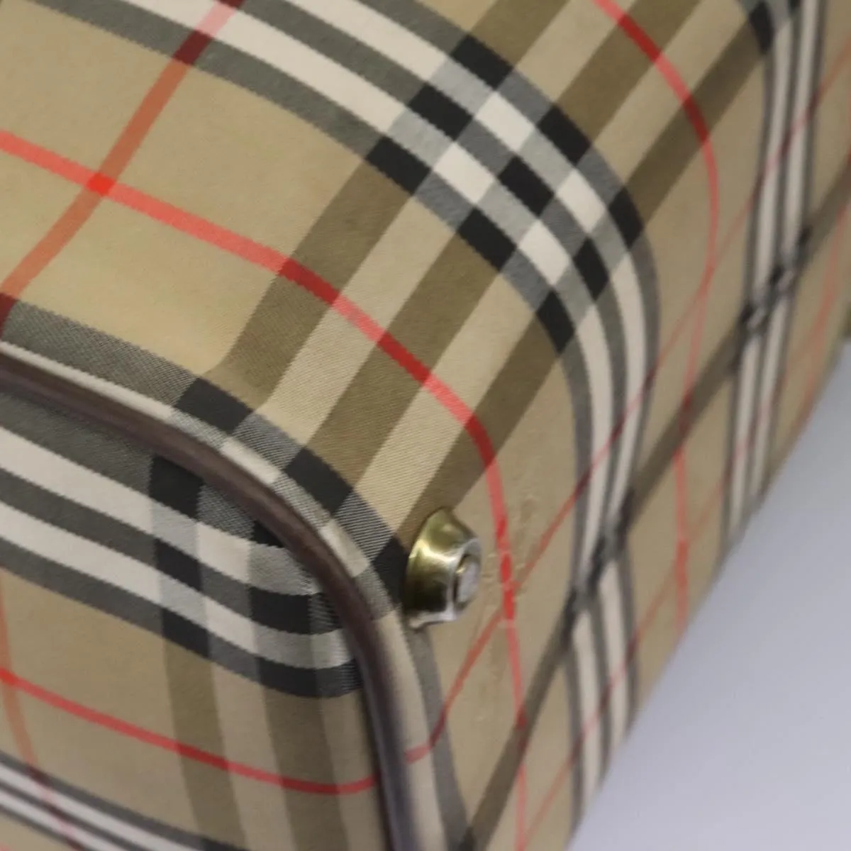 Burberry Haymarket Canvas Travel Bag (Pre-Owned)