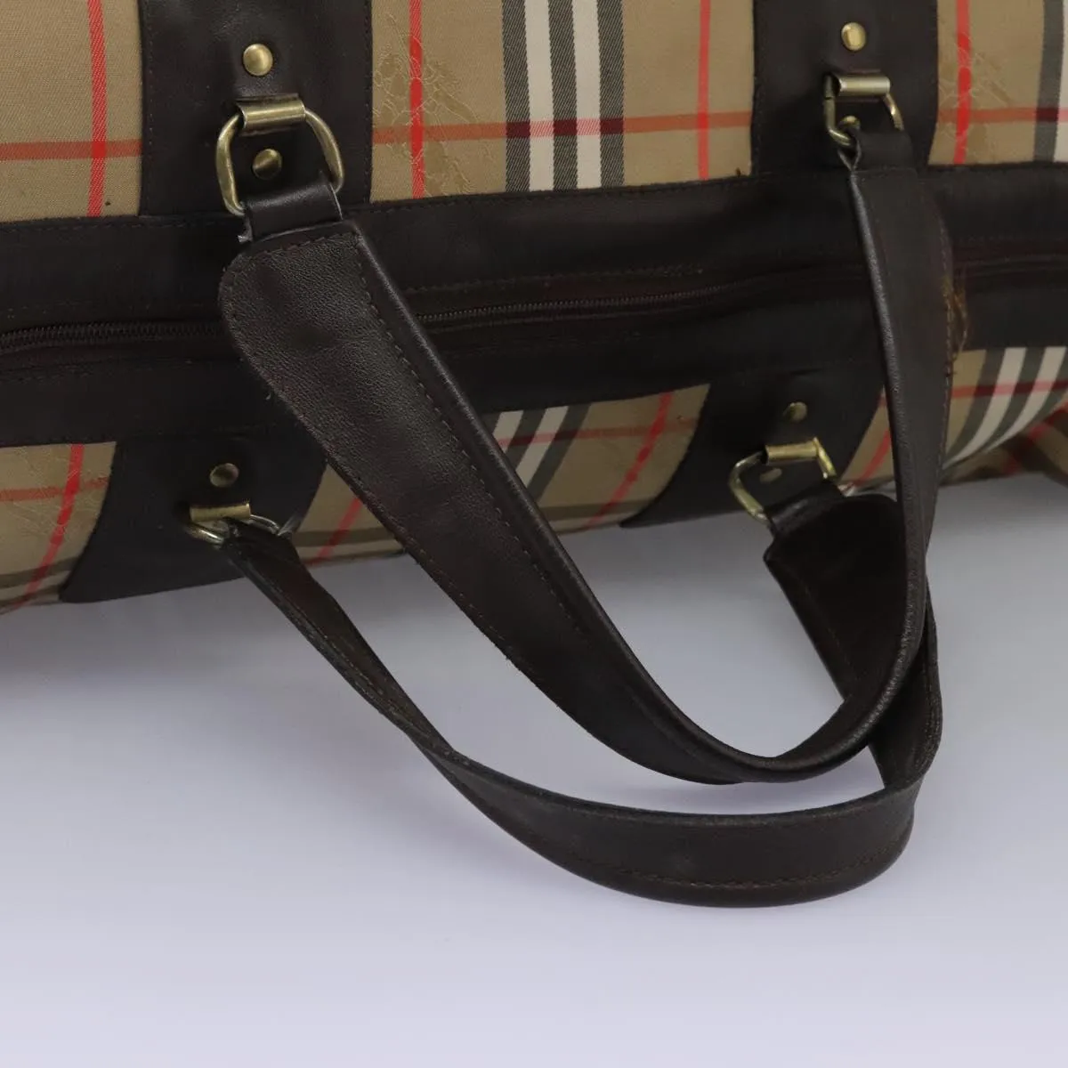 Burberry Haymarket Canvas Travel Bag (Pre-Owned)