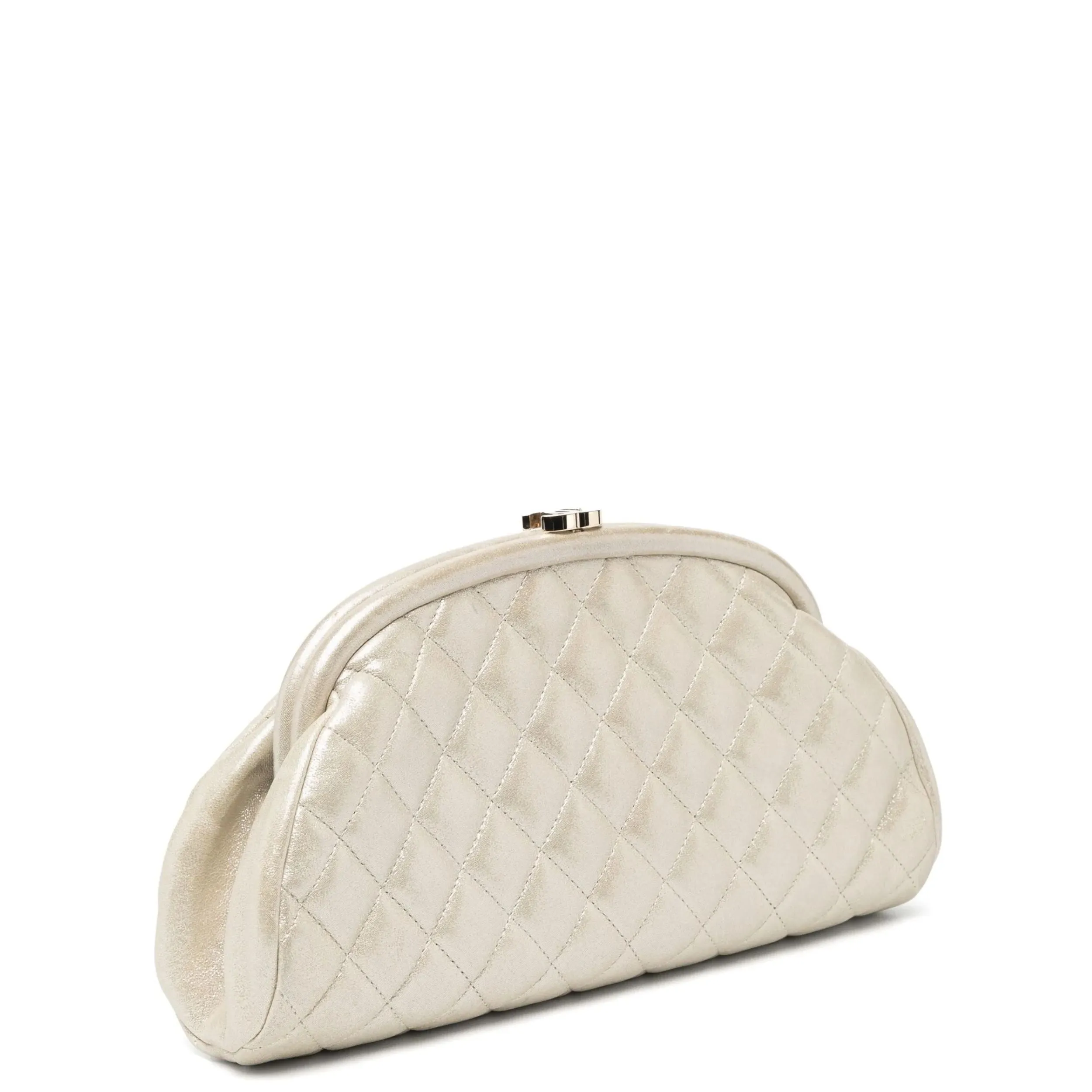 Champagne Quilted Timeless Clutch