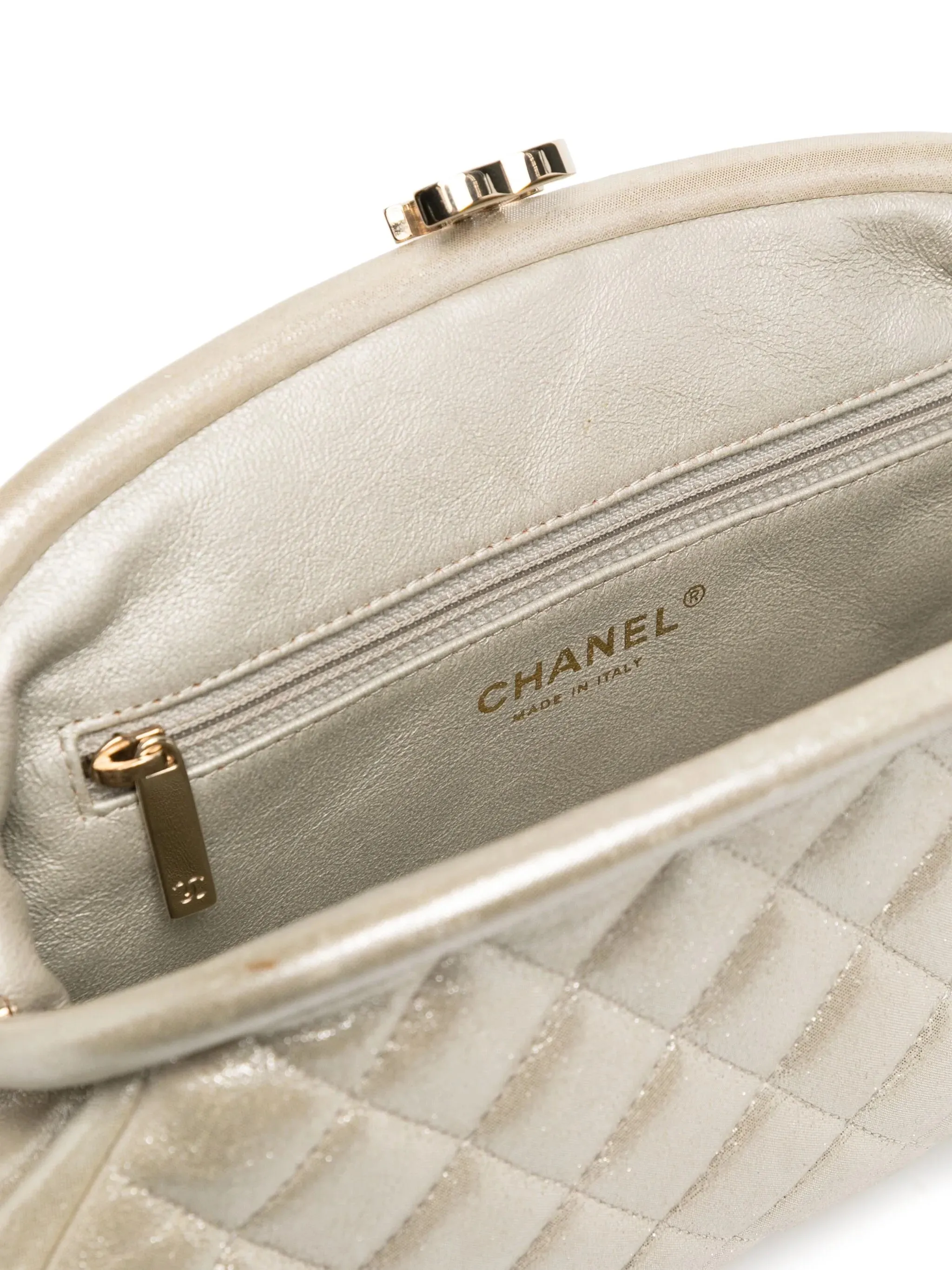 Champagne Quilted Timeless Clutch