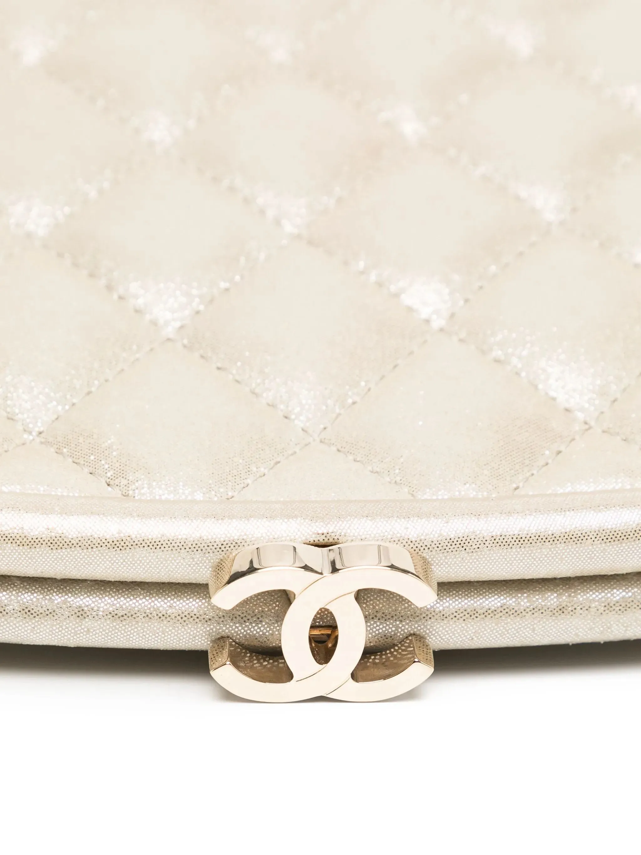 Champagne Quilted Timeless Clutch