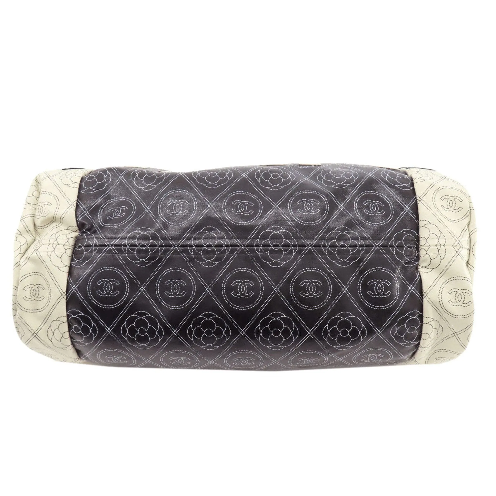Chanel Coco Mark Leather Travel Bag (Pre-Owned)
