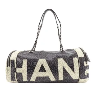 Chanel Coco Mark Leather Travel Bag (Pre-Owned)