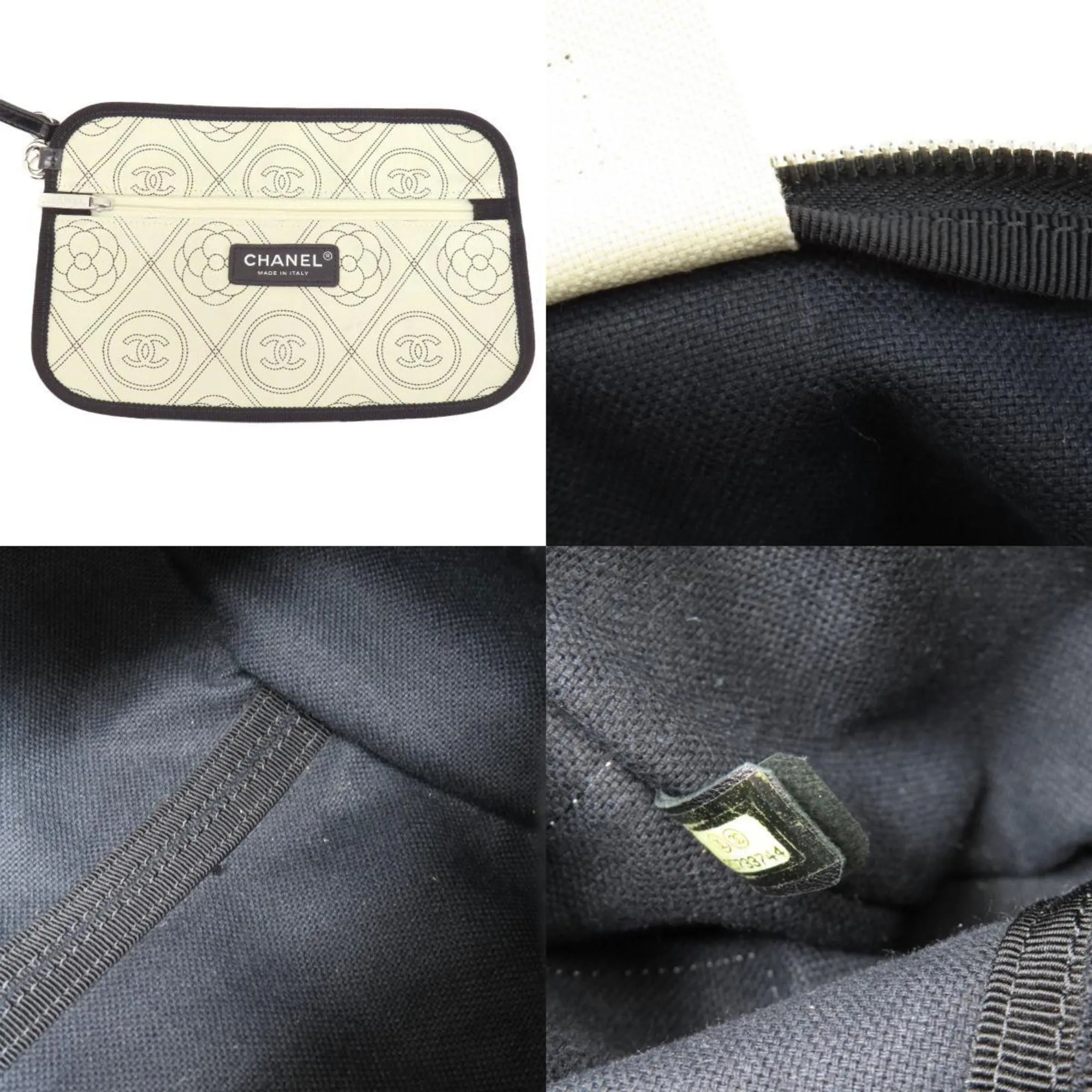 Chanel Coco Mark Leather Travel Bag (Pre-Owned)