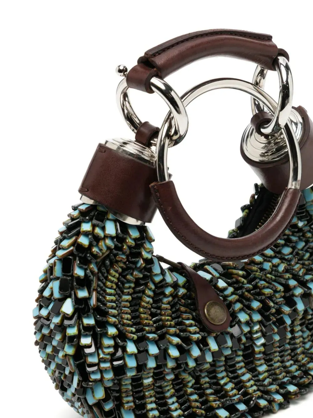 Chlo?? Half Moon Bracelet Bag Glass Beaded