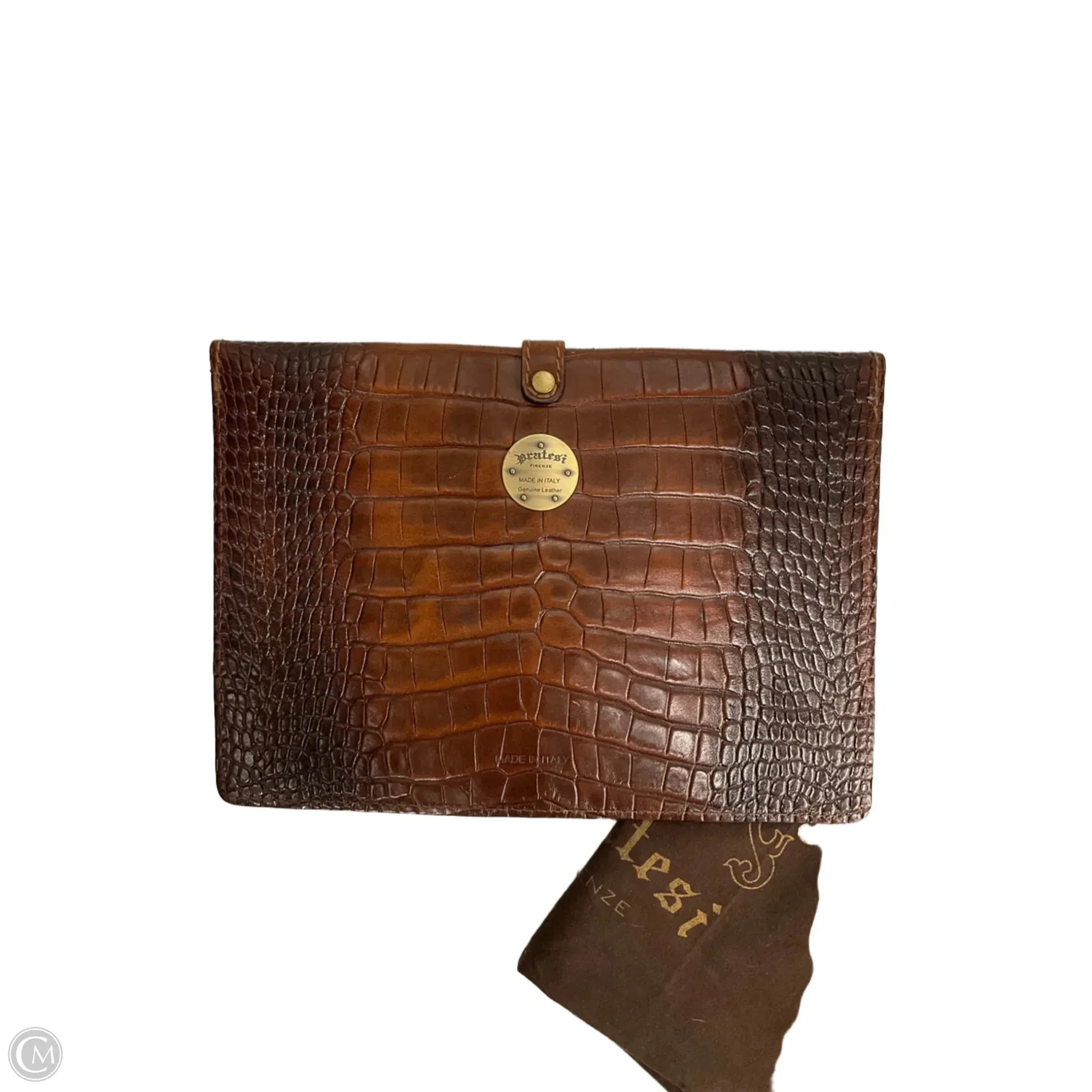 Clutch Leather By Clothes Mentor, Size: Medium