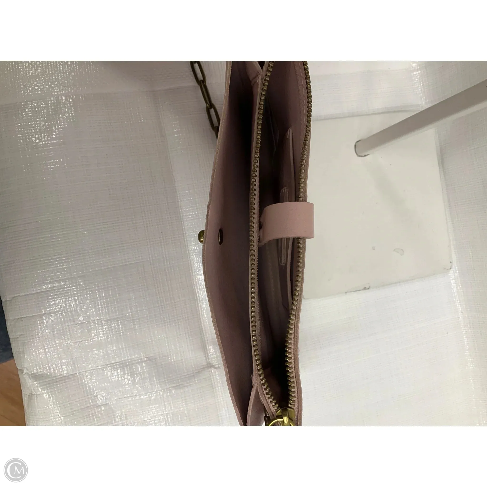 Clutch Leather By Madewell, Size: Small