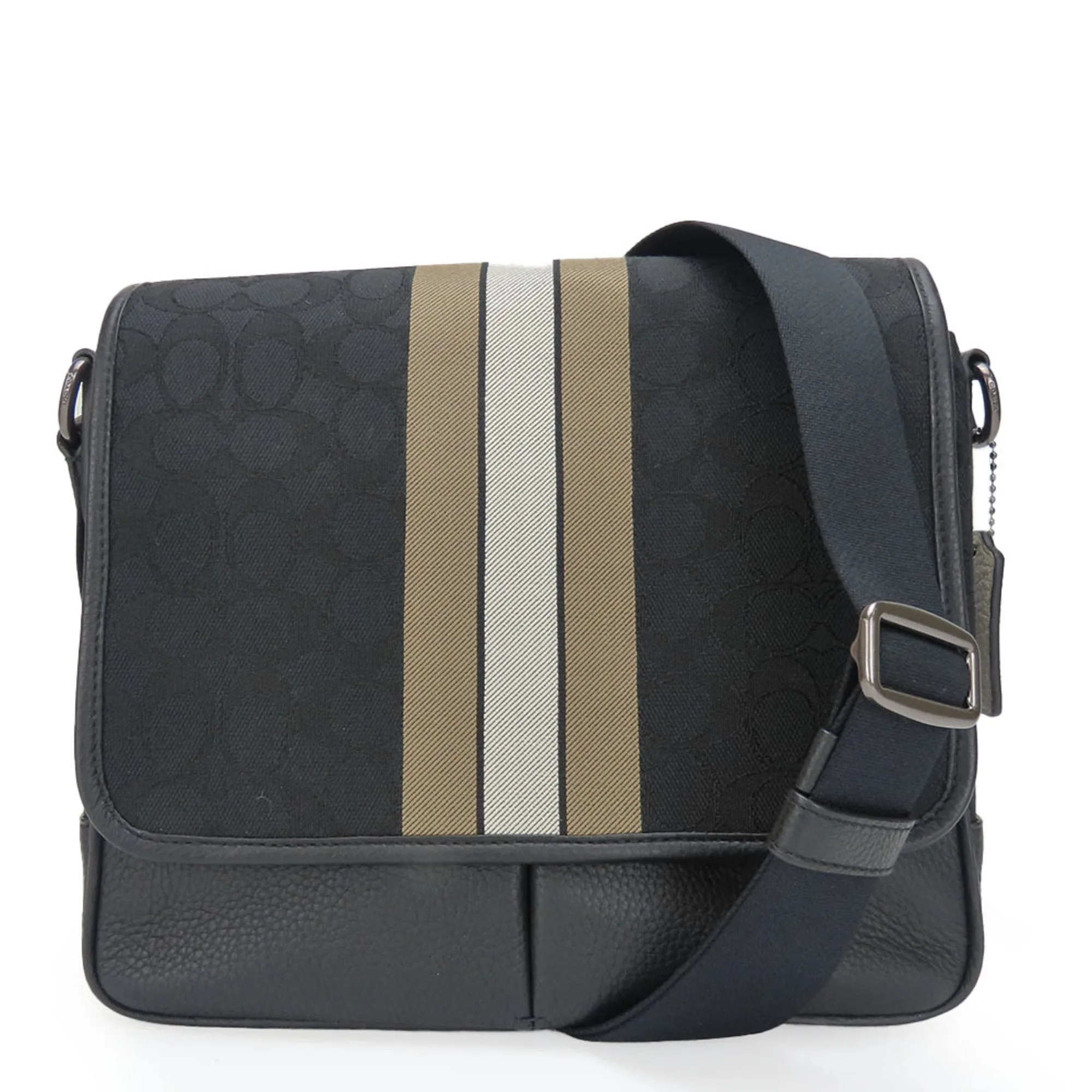 Coach Canvas Leather Shoulder Bag (Pre-Owned)