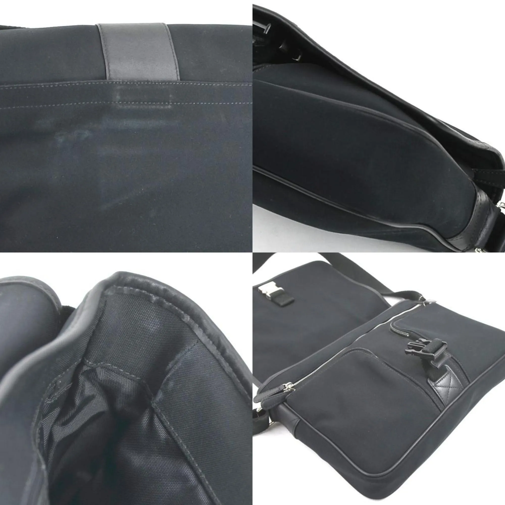 Coach  Canvas Leather Shoulder Bag (Pre-Owned)