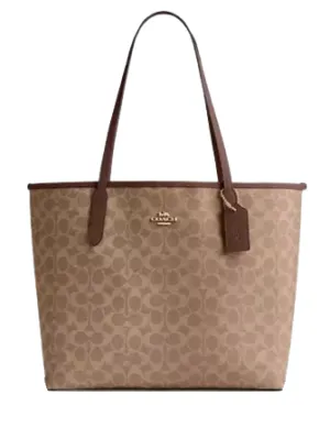 Coach City Tote Bag In Signature Canvas