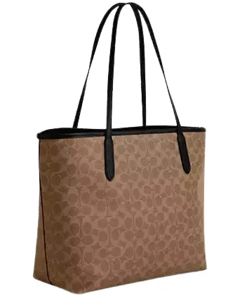 Coach Cosmic Coach City Tote Bag In Signature Canvas With Rexy Print