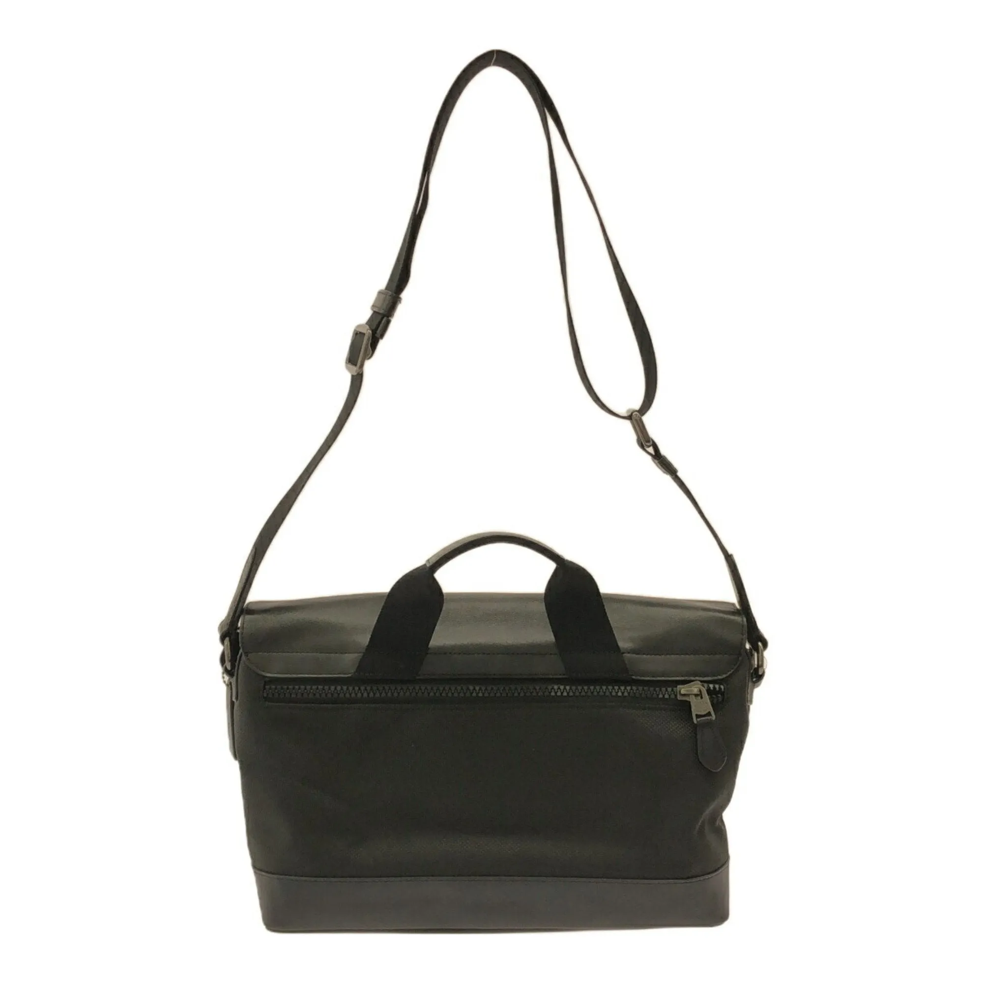 Coach Cotton Leather Shoulder Bag (Pre-Owned)