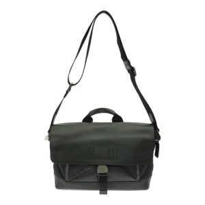 Coach Cotton Leather Shoulder Bag (Pre-Owned)
