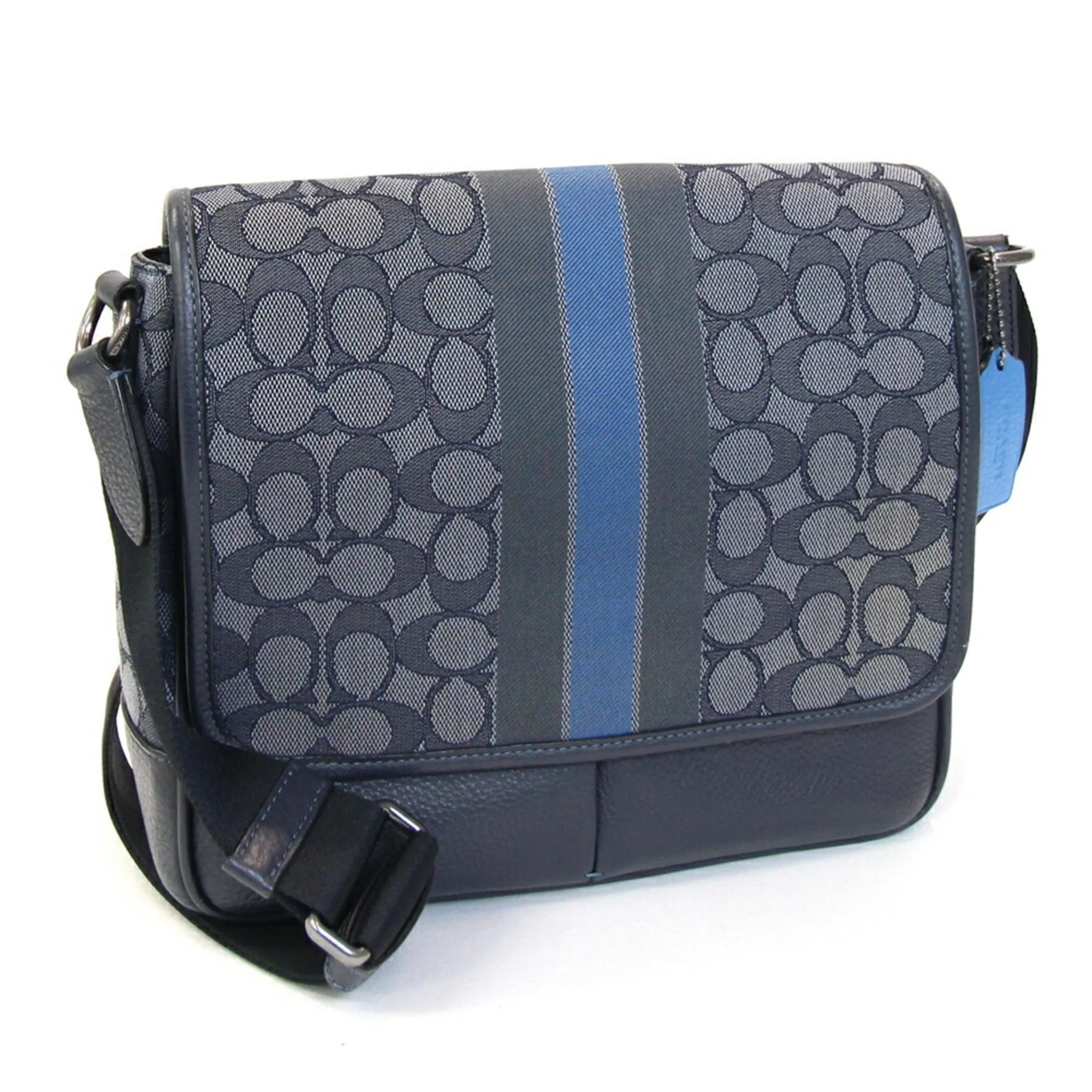 Coach Leather Canvas Shoulder Bag (Pre-Owned)