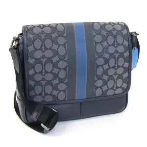 Coach Leather Canvas Shoulder Bag (Pre-Owned)