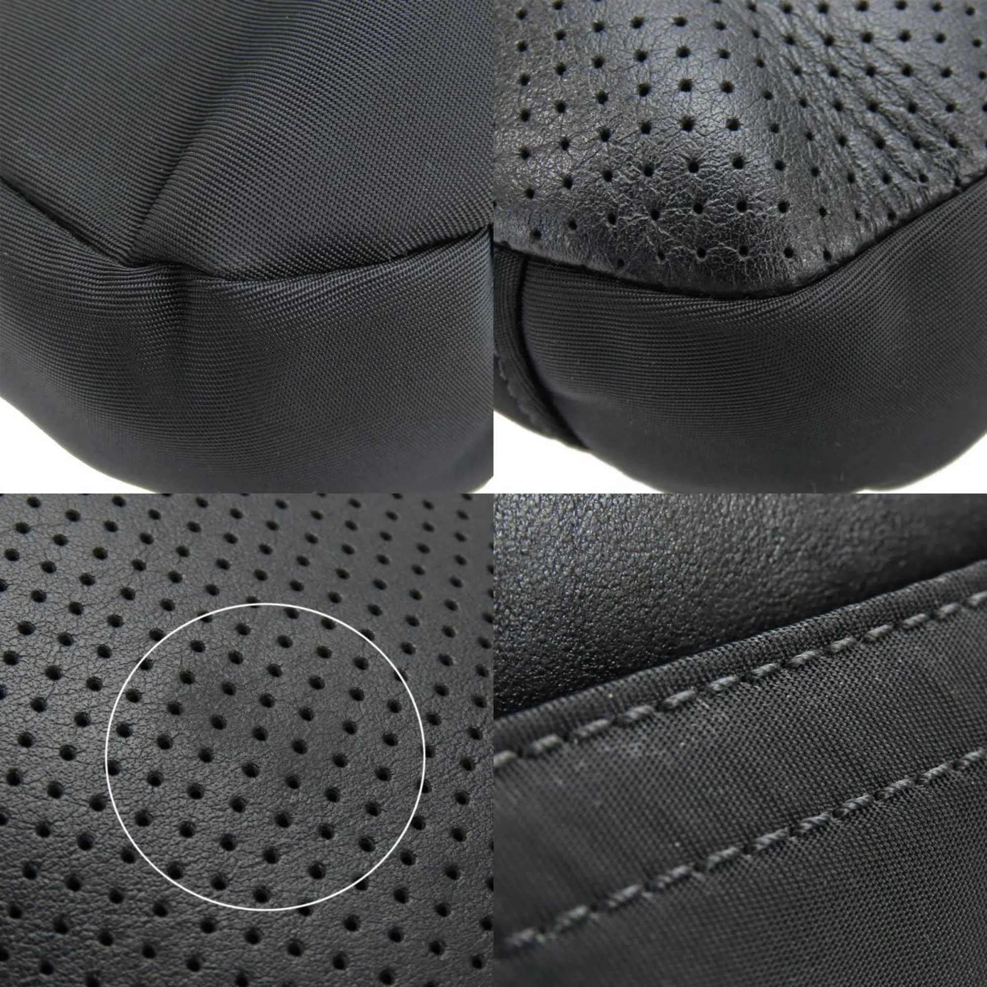 Coach Leather Nylon Shoulder Bag (Pre-Owned)