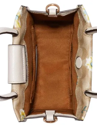 Coach Mini Cally Crossbody In Signature Canvas With Daisy Print