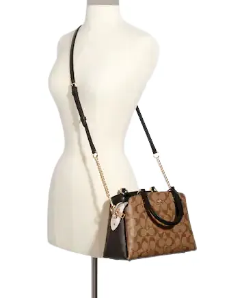 Coach Mini Lillie Carryall In Blocked Signature Canvas