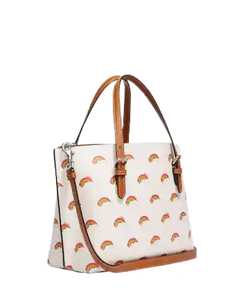 Coach Mollie Tote 25 With Rainbow Print