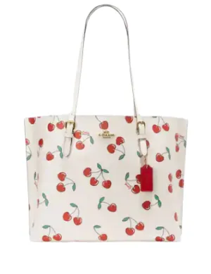 Coach Mollie Tote With Heart Cherry Print