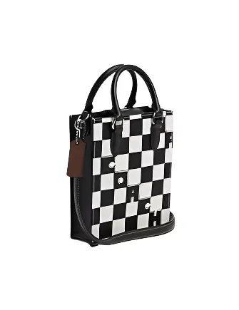 Coach North South Mini Tote With Checkerboard Print