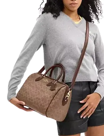 Coach Rowan Large Satchel Bag In Signature Canvas