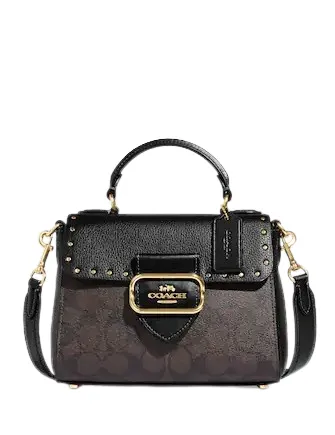 Coach Top Handle Satchel In Colorblock Signature Canvas With Rivets