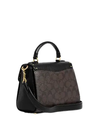 Coach Top Handle Satchel In Colorblock Signature Canvas With Rivets