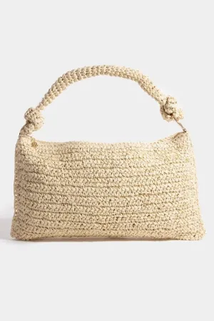Coastal Breeze Woven Straw Shoulder Bag