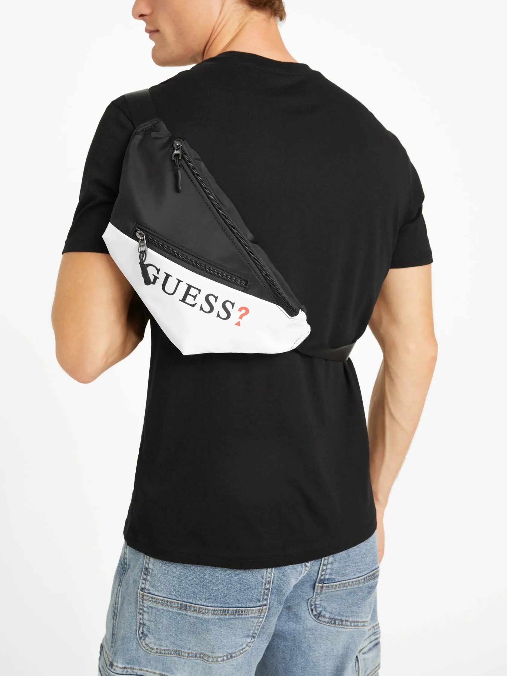 Color-Block Nylon Sling Bag