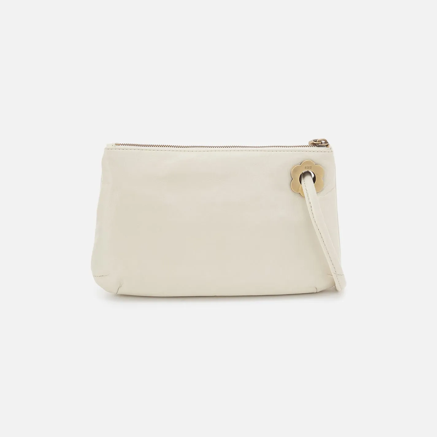Daisy Daze Large Wristlet In Polished Leather - Lily