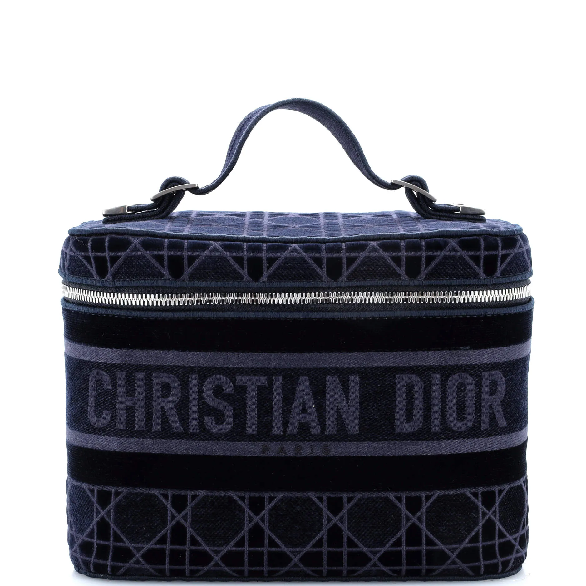 DiorTravel Vanity Case Cannage Embroidered Velvet