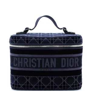 DiorTravel Vanity Case Cannage Embroidered Velvet
