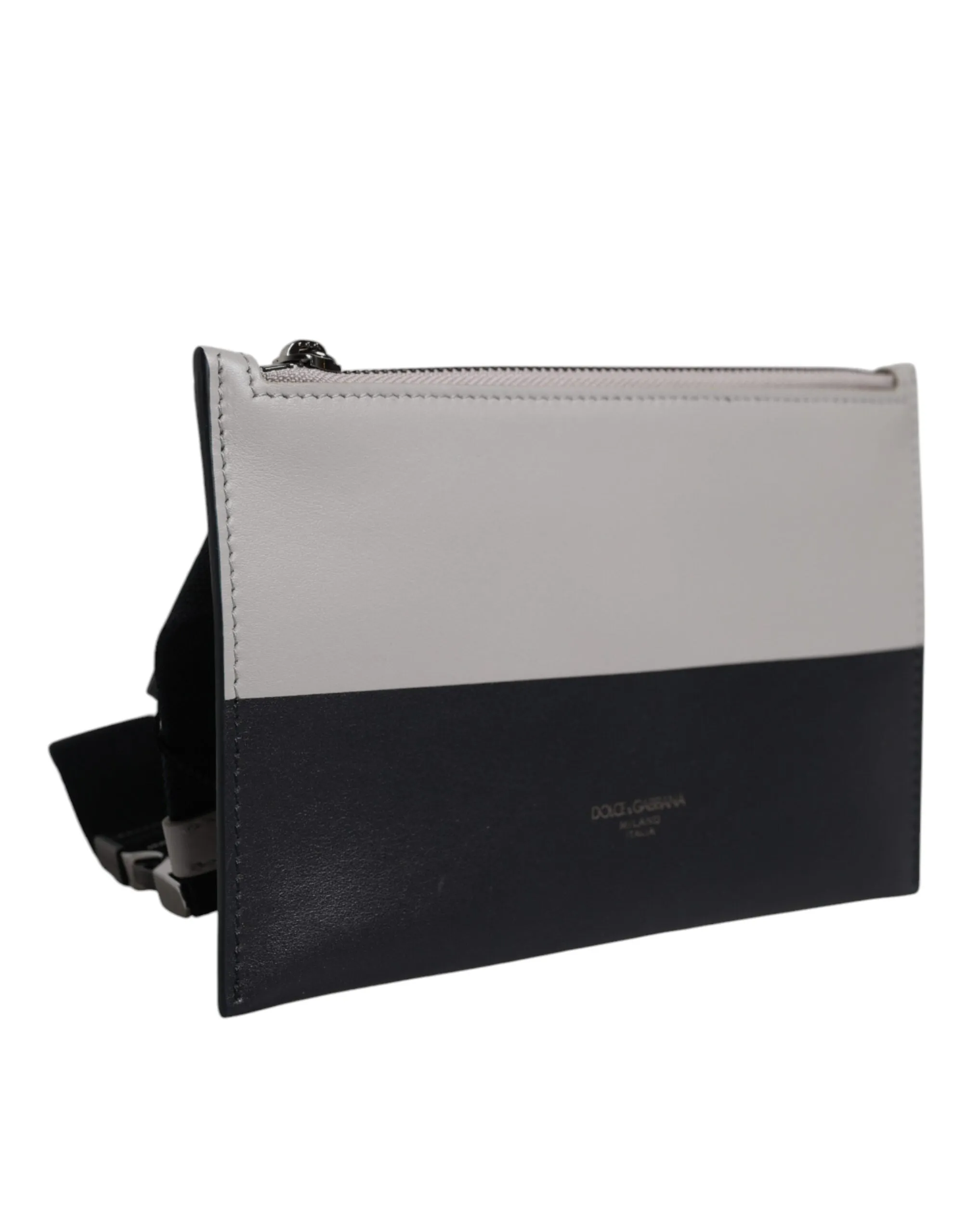 Dolce & Gabbana  Leather Logo Embossed Crossbody Men's Bag