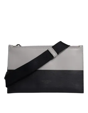 Dolce & Gabbana  Leather Logo Embossed Crossbody Men's Bag