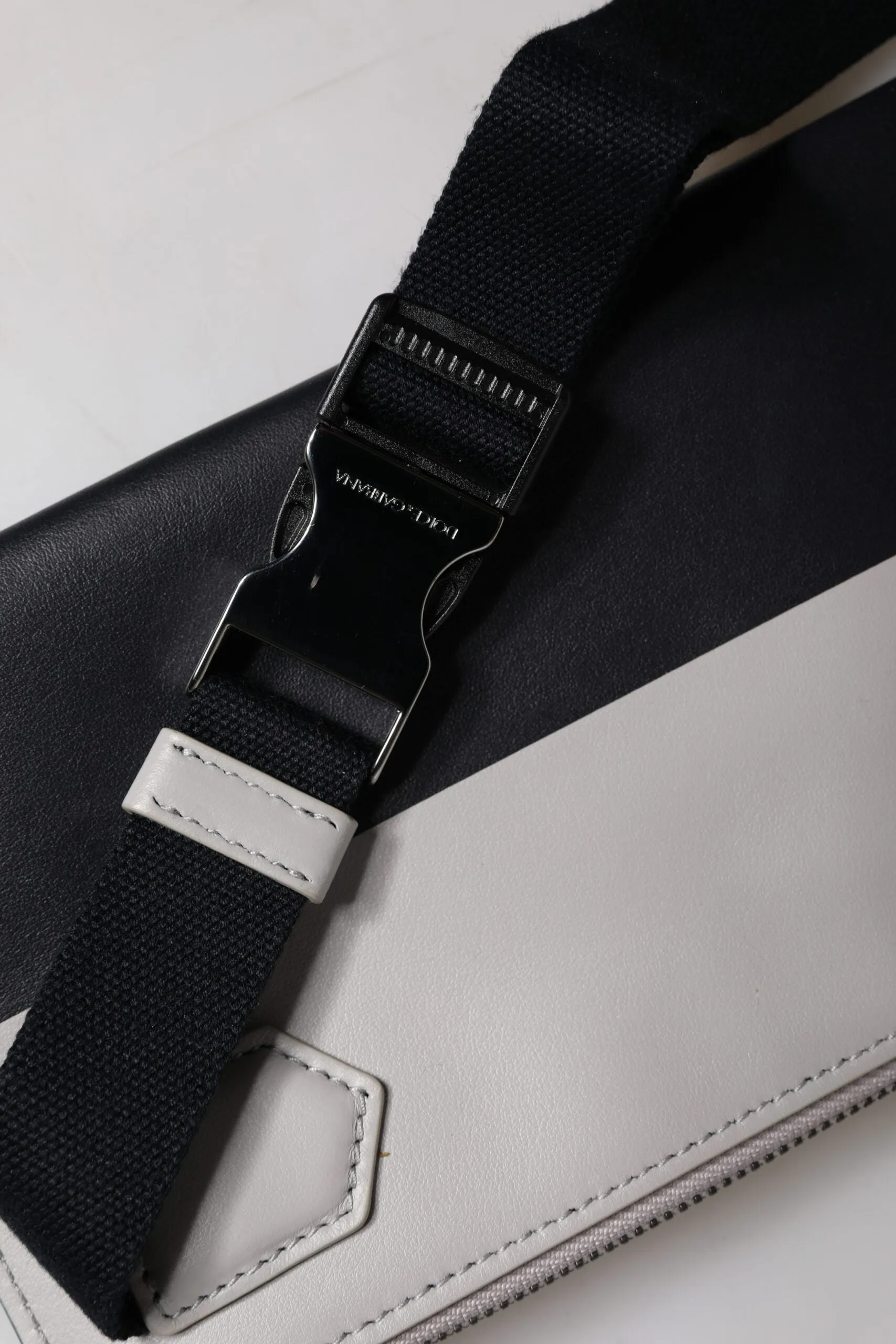 Dolce & Gabbana  Leather Logo Embossed Crossbody Men's Bag