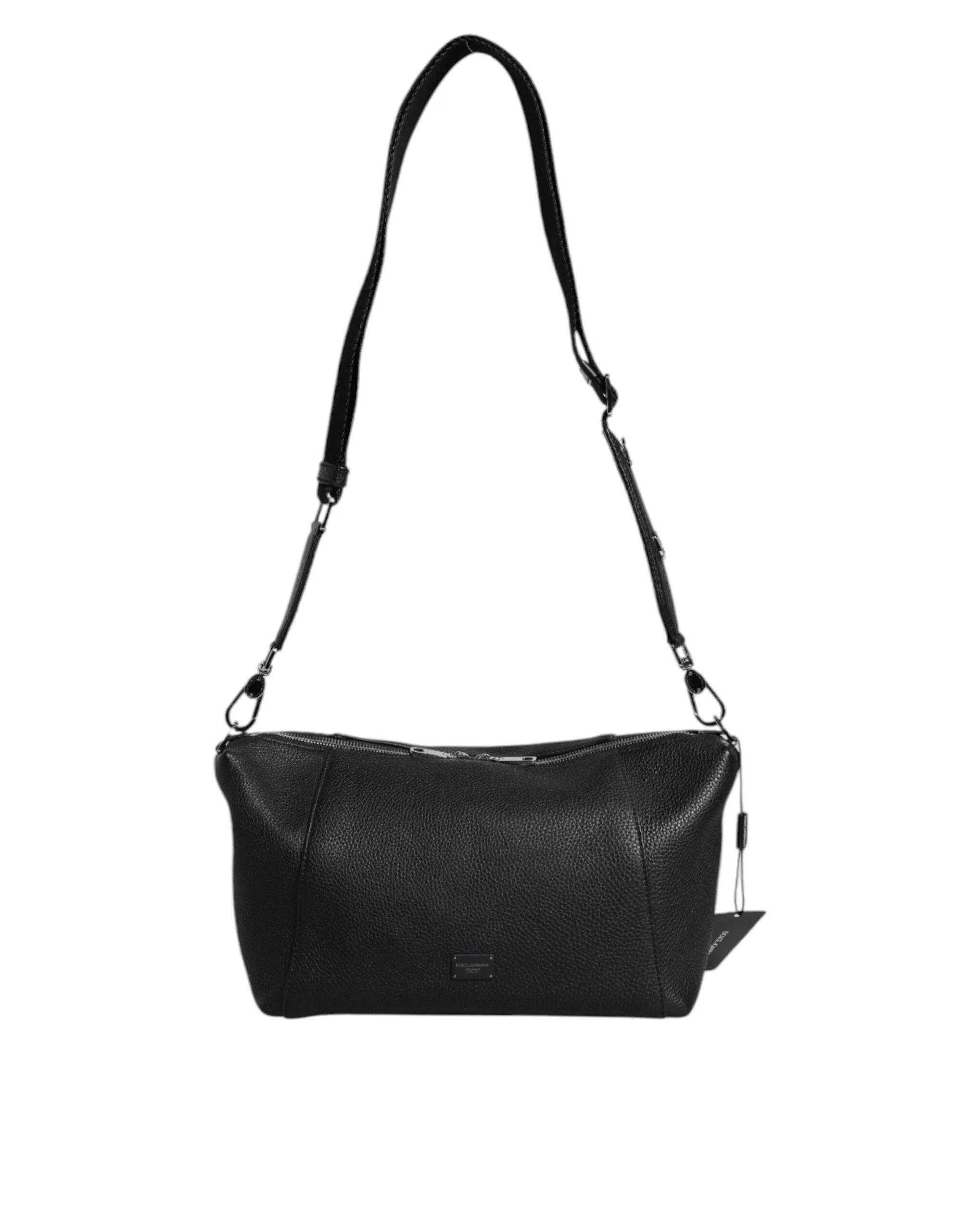 Dolce & Gabbana Leather Logo Plaque Shoulder Crossbody Men's Bag